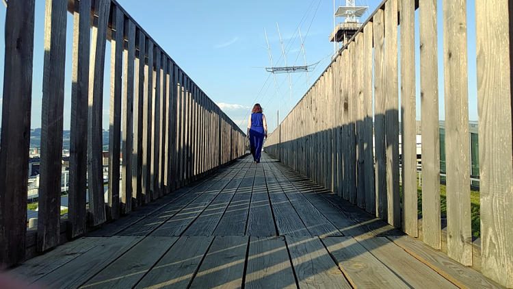 Am Weg zum Holzturm und zum Flying Ship am Höhenrausch 2018. Wanderhunger